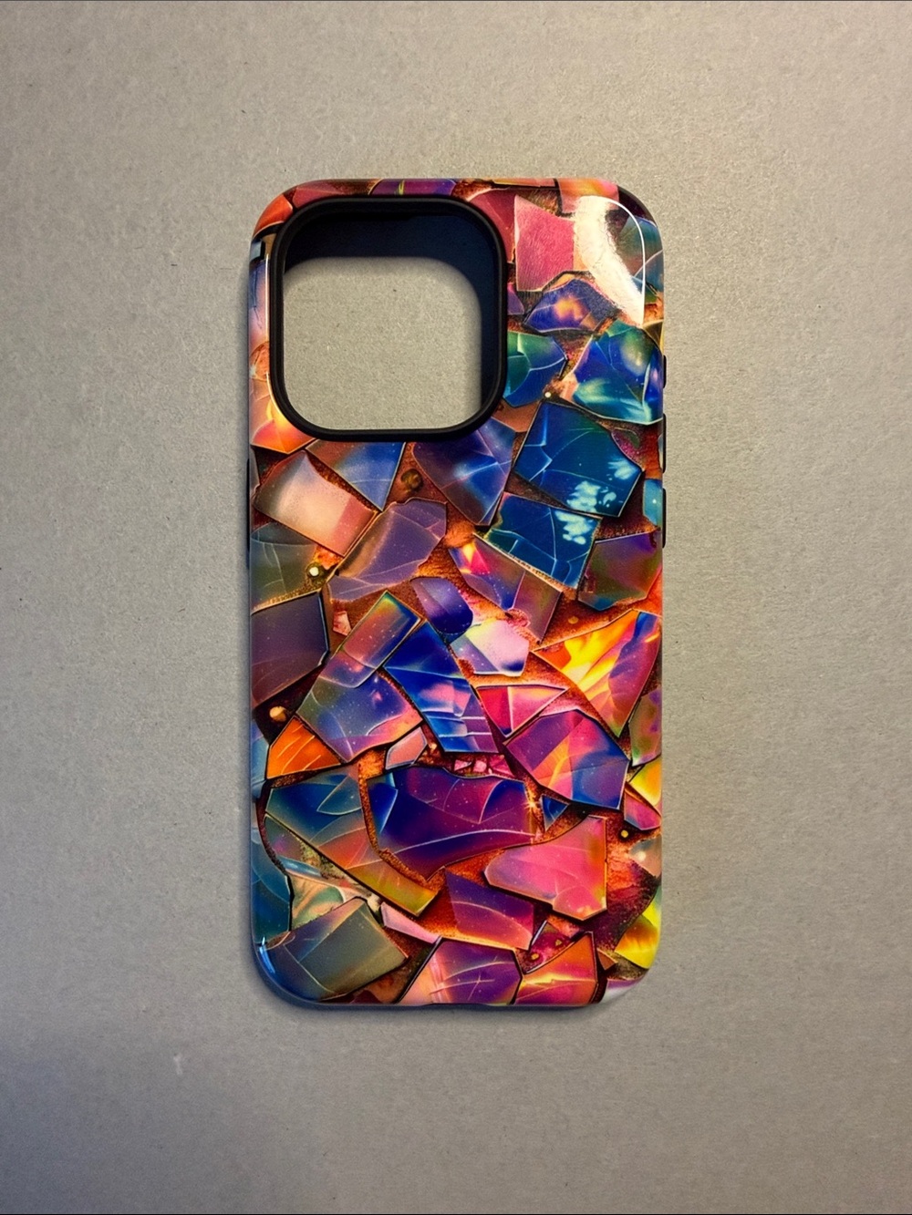 Colorful Shattered Glass Pattern iPhone 15 Pro Case